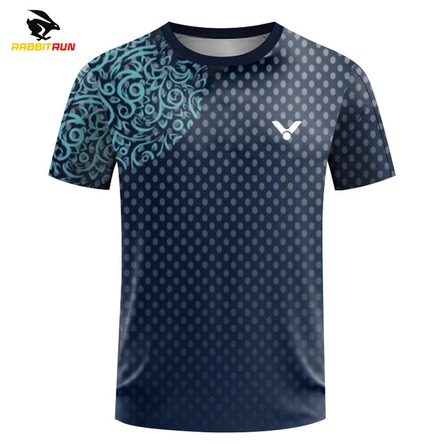 Men's T Shirt Summer Outdoor Sports Fitness Short-sleeved Fashion O-neck Oversized T-Shirt badminton Table tennis Run Top