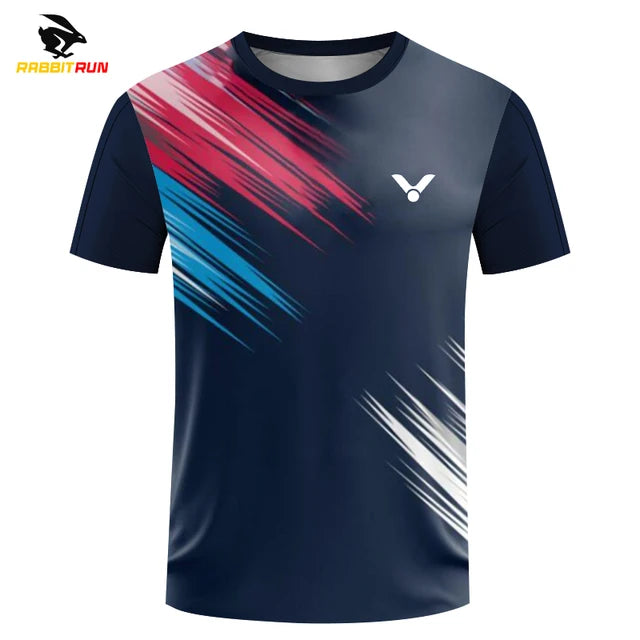 Men's T Shirt Summer Outdoor Sports Fitness Short-sleeved Fashion O-neck Oversized T-Shirt badminton Table tennis Run Top