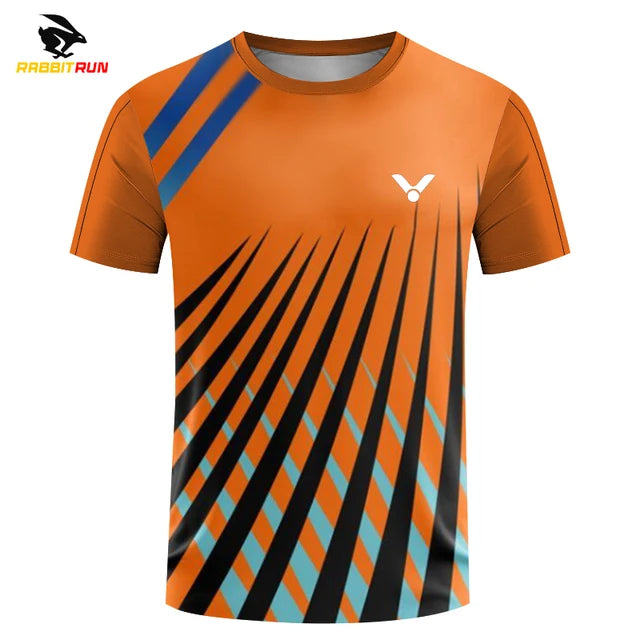 Men's T Shirt Summer Outdoor Sports Fitness Short-sleeved Fashion O-neck Oversized T-Shirt badminton Table tennis Run Top