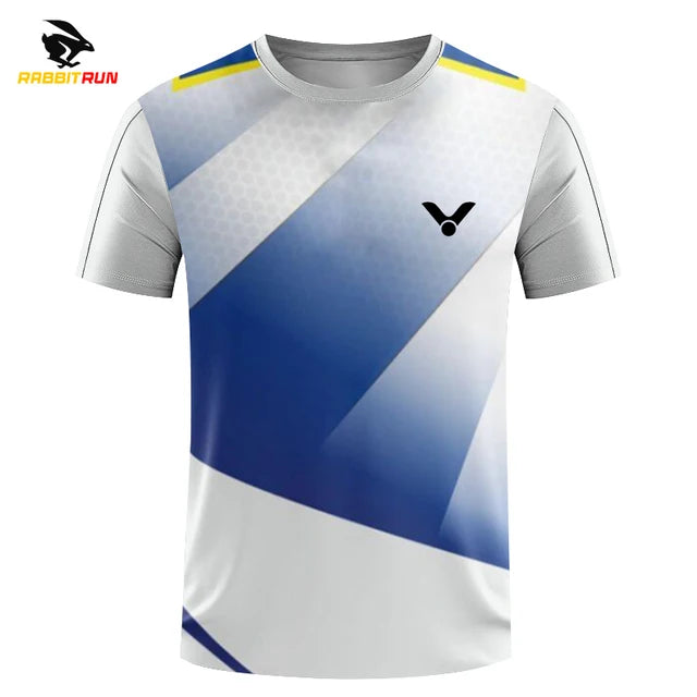 Men's T Shirt Summer Outdoor Sports Fitness Short-sleeved Fashion O-neck Oversized T-Shirt badminton Table tennis Run Top