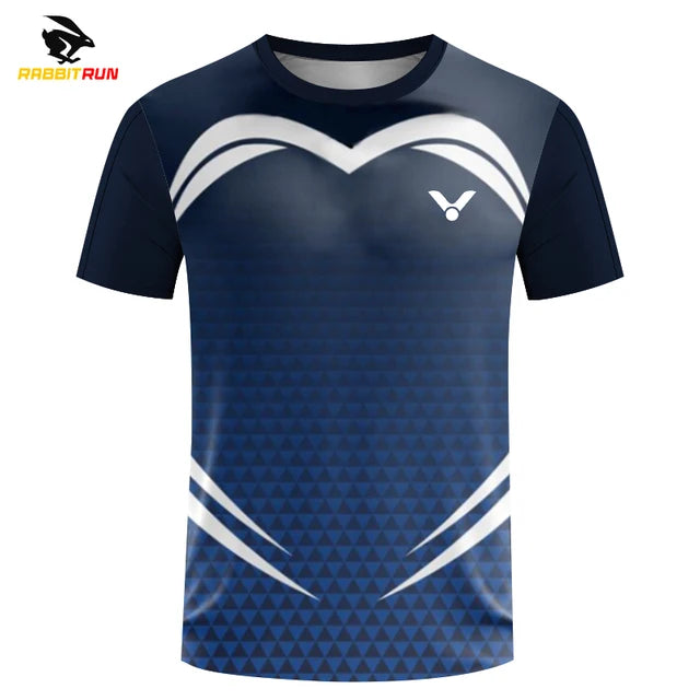 Men's T Shirt Summer Outdoor Sports Fitness Short-sleeved Fashion O-neck Oversized T-Shirt badminton Table tennis Run Top