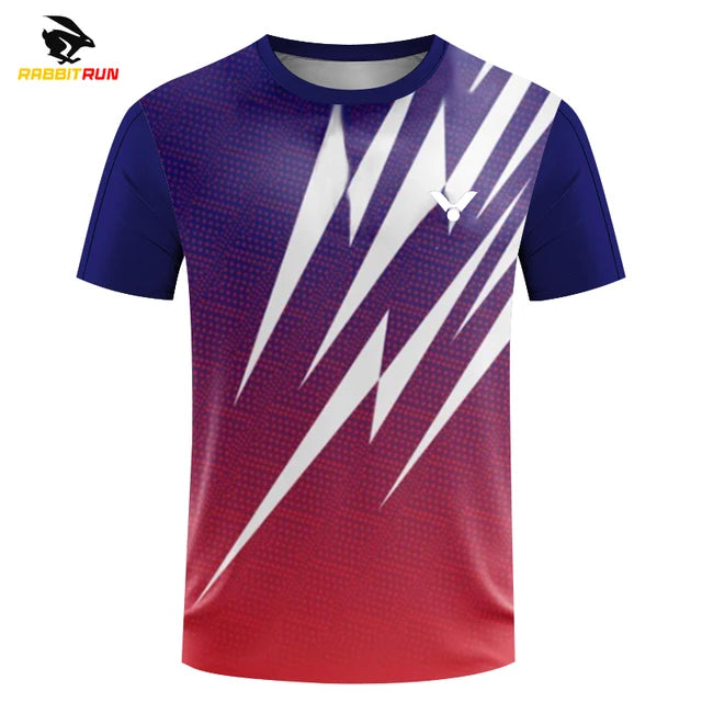 Men's T Shirt Summer Outdoor Sports Fitness Short-sleeved Fashion O-neck Oversized T-Shirt badminton Table tennis Run Top