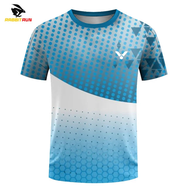 Men's T Shirt Summer Outdoor Sports Fitness Short-sleeved Fashion O-neck Oversized T-Shirt badminton Table tennis Run Top