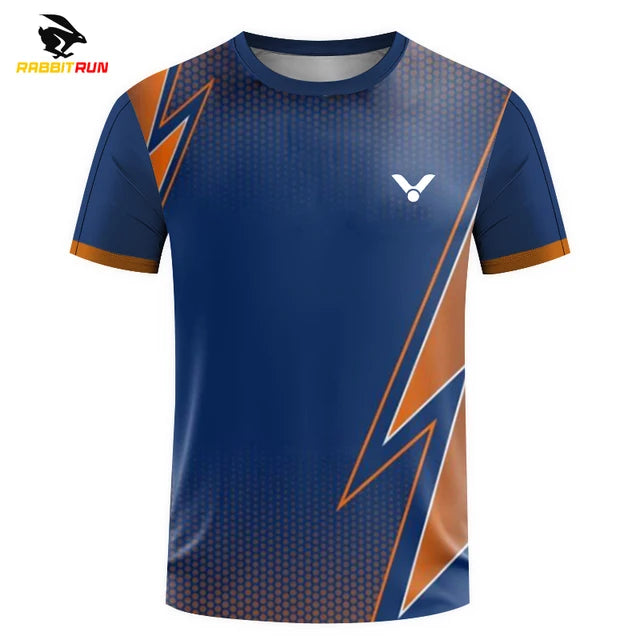 Men's T Shirt Summer Outdoor Sports Fitness Short-sleeved Fashion O-neck Oversized T-Shirt badminton Table tennis Run Top