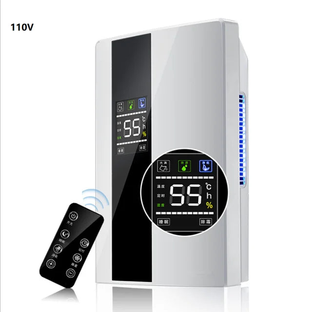 2200ML Intelligent Remote Dehumidifier 110V 220V Air Dryer Purifier Humidity-control Defrost Home Moisture Absorption Machine