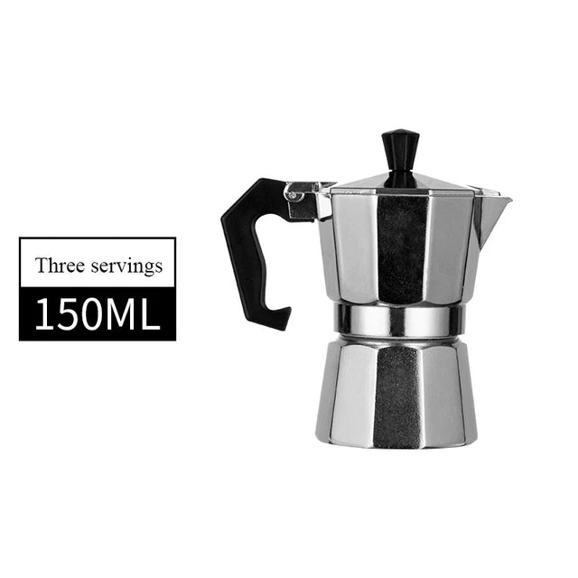 150 300 600 Aluminum Moka Pot with Electric Burner Stove Top Coffee Maker Espresso Percolator Mocha Kettle Heater Home Household