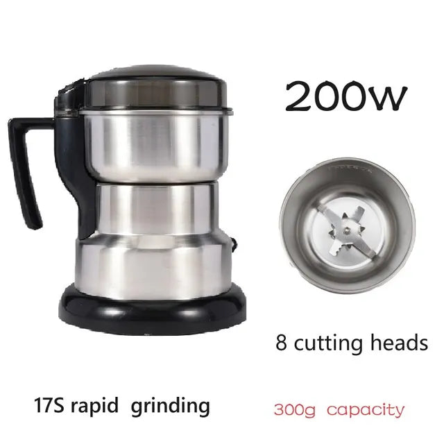 High Power Electric Coffee Grinder Kitchen Cereal Nuts Beans Spices Grains Grinder Machine Multifunctional Home Coffee Grinder