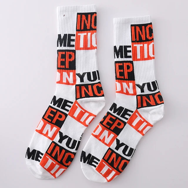 Ins Style Basketball Men Socks Cotton Hip-hop Female Sports Socks High Quality Harajuku Cool Funny Socks For Men And Women Socks