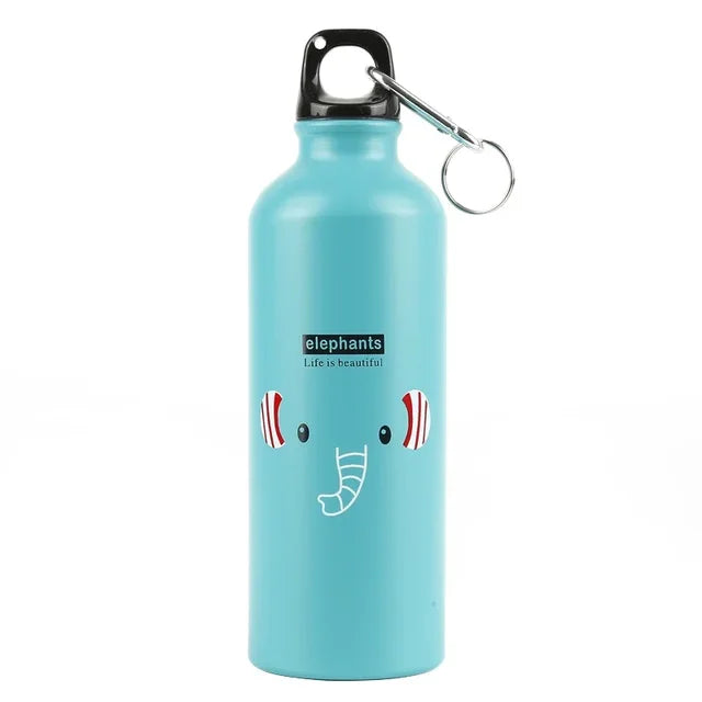 1 Pc 500ML Lovely Animal Pattern Vacuum Thermos for Women Kids Water Coffee Bottle Carabiner Sport Child Vacuum Flask