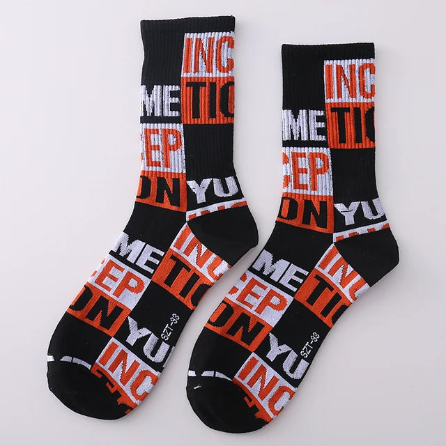 Ins Style Basketball Men Socks Cotton Hip-hop Female Sports Socks High Quality Harajuku Cool Funny Socks For Men And Women Socks