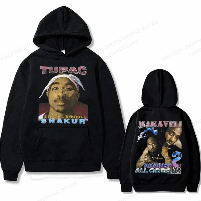 Hip Hop Rap Hoodie Men's Fashion Hoodie Four Seasons Street Hoodie Women's Jacket Men's Street Costume Casual Punk Men's Hoodie