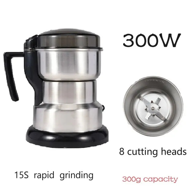 High Power Electric Coffee Grinder Kitchen Cereal Nuts Beans Spices Grains Grinder Machine Multifunctional Home Coffee Grinder