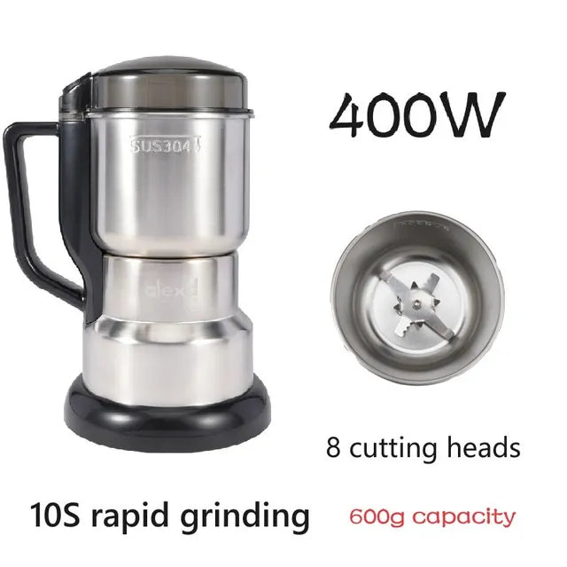 High Power Electric Coffee Grinder Kitchen Cereal Nuts Beans Spices Grains Grinder Machine Multifunctional Home Coffee Grinder