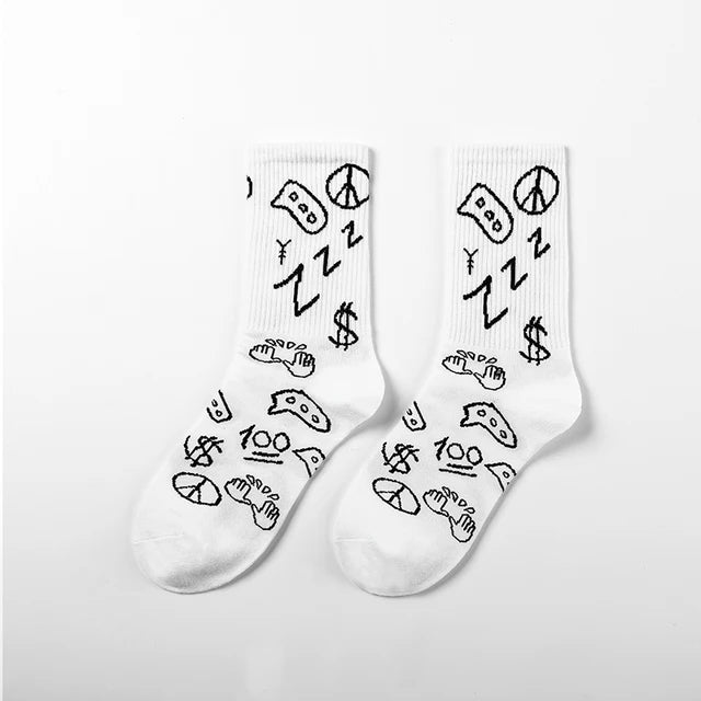 Ins Style Basketball Men Socks Cotton Hip-hop Female Sports Socks High Quality Harajuku Cool Funny Socks For Men And Women Socks