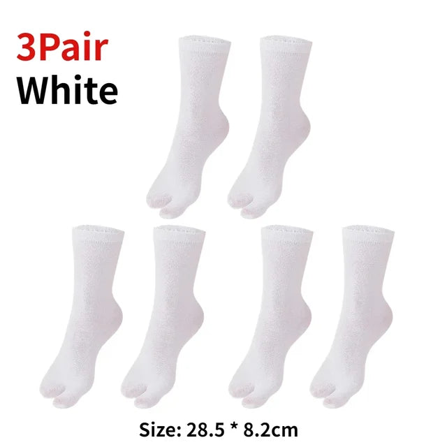 1/3pairs Japanese Men Women Soft Fiber Two Finger Socks Kimono Flip Flop Sandal Split Anti Friction Supplies Shoe Decoration