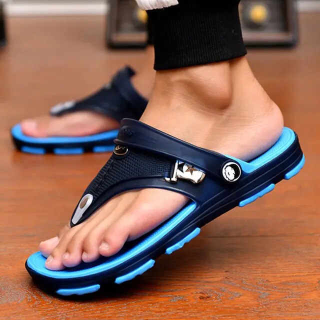 Summer Sandals Men Slippers Outdoor Beach Casual Shoes Zapatos De Hombre Indoor Durable Anti Slip Peep Toe New