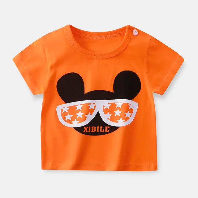 Children's Clothing T-Shirt Kids Clothes Boys Girls Summer Cartoon Tops Short Sleeve Clothes 100% Cotton Baby Clothing