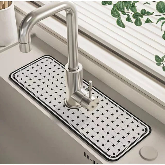 Classic Sink Faucet Drain Pad Table Mat Toilet Diatom Mud Absorbent Pad Non-slip Anti-mildew Mat for Kitchen Countertop Dining