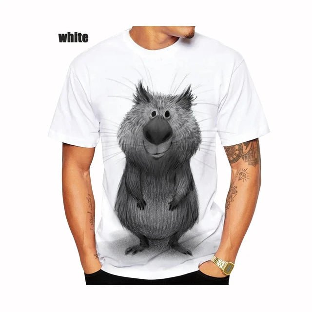 Wombat Pattern 3D Printed Man/ Women Casual Fashion Round Neck T-shirts Kids Short Sleeve Tops Summer Oversized Unisex Clothing