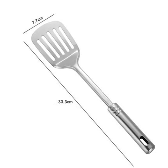 1PC Kitchen Stainless Steel Cooking Spatula Shovel Colander Kitchenware Pots Set Utensils Rice Soup Spoon Cookware Accessories