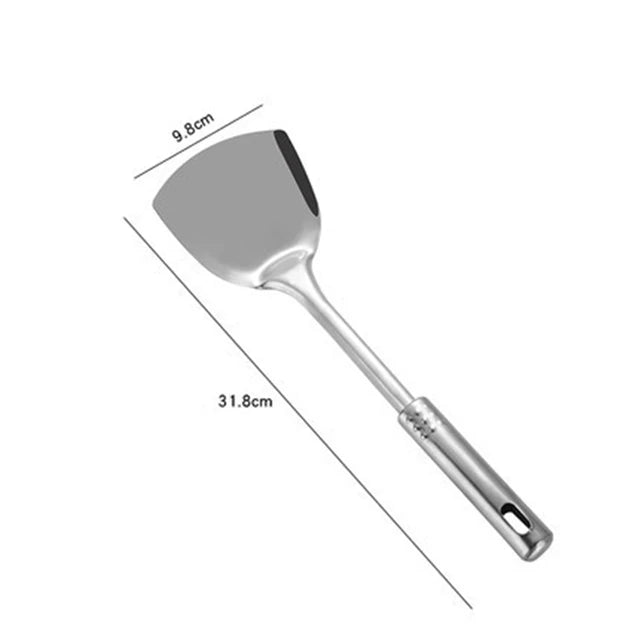 1PC Kitchen Stainless Steel Cooking Spatula Shovel Colander Kitchenware Pots Set Utensils Rice Soup Spoon Cookware Accessories