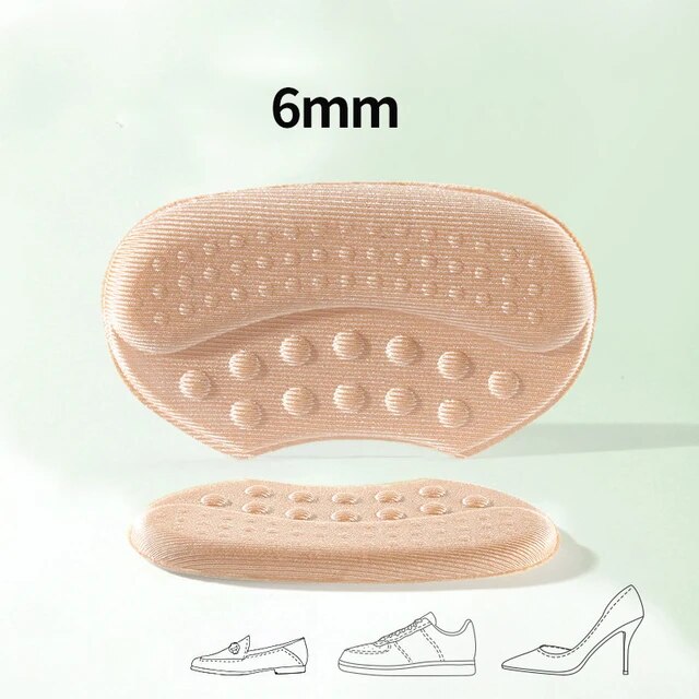 Heel Insoles Patch Women Men Anti-wear Cushion Pads for Shoes High Heel Feet Care Adjust Sizie Adhesive Sponge Heel Stickers