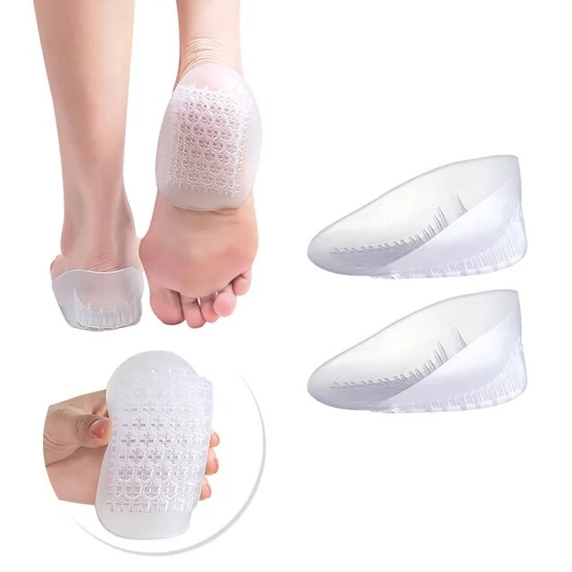 Unisex Silicone Gel Height Increase Insole Heel Lifting Inserts Shoes Insoles Foot Care Protector Cushion Arch Support Insert