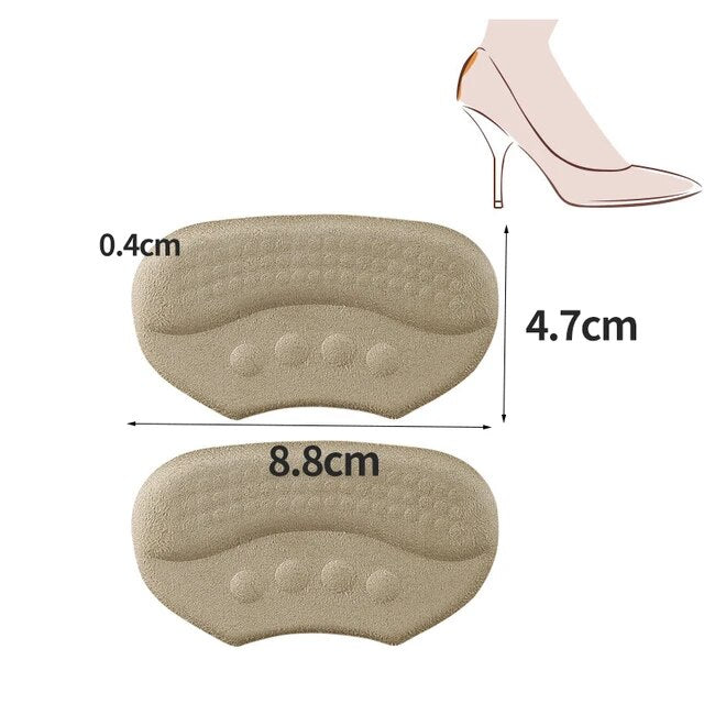 Heel Insoles Patch Women Men Anti-wear Cushion Pads for Shoes High Heel Feet Care Adjust Sizie Adhesive Sponge Heel Stickers