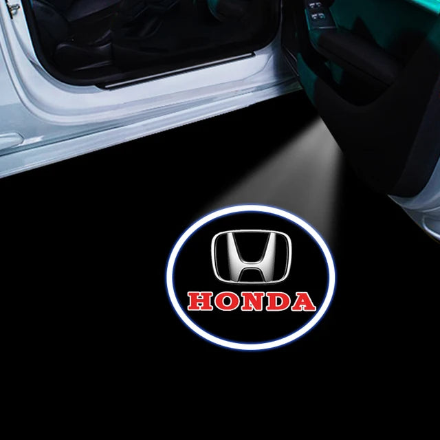 Car Logo Wireless Courtesy Car Door Projector LED Shadow Lights Lamp Car Accessories For Honda Civic XR-V HR-V Accord Odyssey