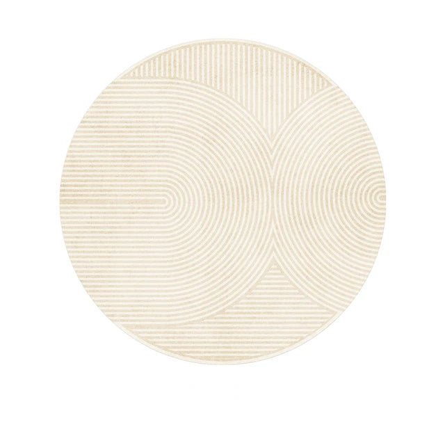 Light Luxury Round Carpet Abstract Bedroom Decor Rugs Dresser Computer Chair Non-slip Lounge Rug Home Balcony Soft Thick Carpets