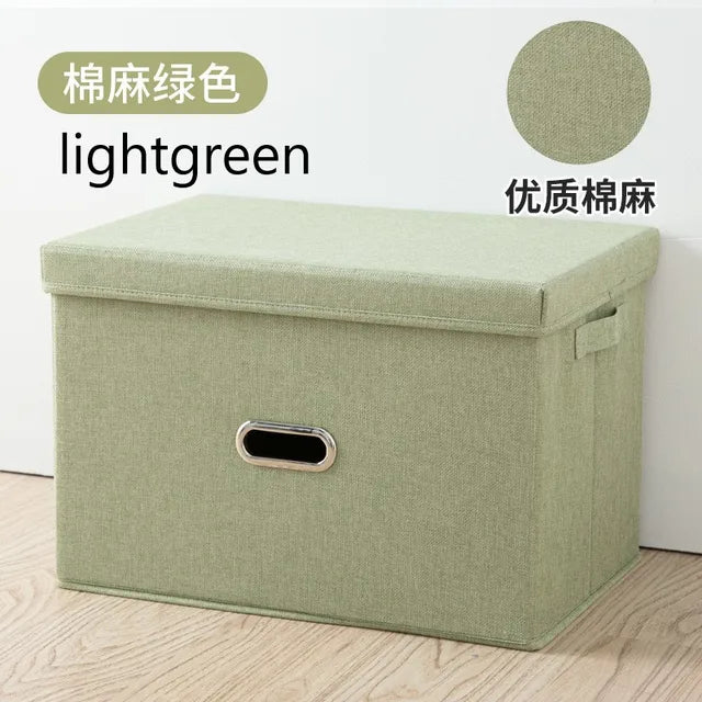 Cube Non-Woven Folding Storage Box For Toys Clothes Storage Bins With Lid Home Closet Office Nursery Washable Storage Box