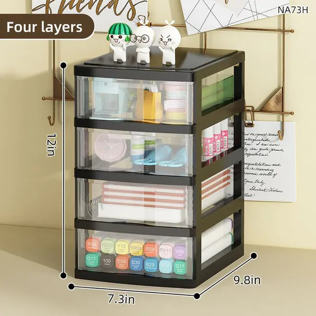 Desktop Storage Box Drawer Type Storage Cabinet Office Desk Storage Box Cosmetics Box Stationery Debris Storage Rack