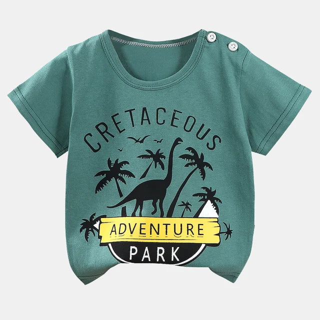 Children's Clothing T-Shirt Kids Clothes Boys Girls Summer Cartoon Tops Short Sleeve Clothes 100% Cotton Baby Clothing