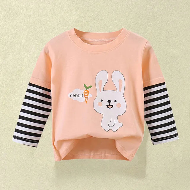 Children's Clothing Boys Girls T-Shirt kids clothes Cartoon Tops Long Sleeve Baby Clothing Autumn Winter Cotton Print Sweatshirt