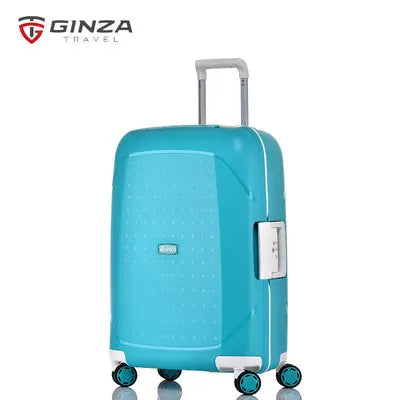 Luxury 100% PP Anti-scraping Rolling Luggage Spinner Ultra Light Travel Suitcase Hardside Luggage 20