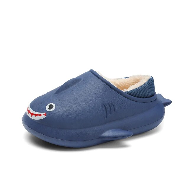 Fashion Cute Shark Slippers for Girls Boys Plush Warm Cartoon Animal Children Home Shoes Little Kid House Footwear Baby Items