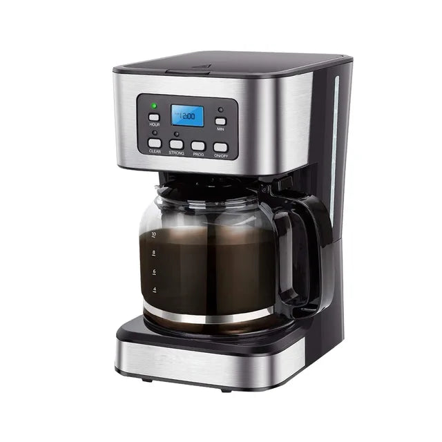 950W Electric Coffee Maker 12 Cups Automatic Drip Coffee Machine With Coffee Pot 220V Auto Keep Warm Function Home Office Use