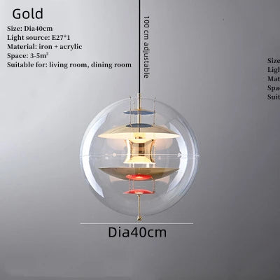 Denmark Creative Planet Globe original pendant lamp Hotel Villa Living Room Decor Kitchen Hanging Light LED Decoration Maison