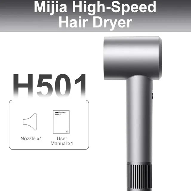 Original XIAOMI MIJIA H501 High Speed Anion Hair Dryer Wind 62m/s 1600W 2 Minute Quick Dry Professional Hair Care Negative Lon