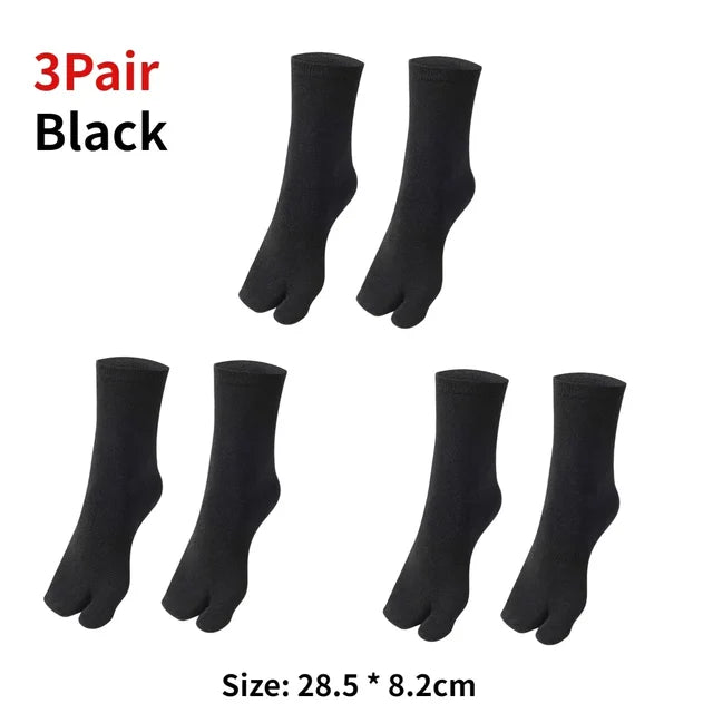 1/3pairs Japanese Men Women Soft Fiber Two Finger Socks Kimono Flip Flop Sandal Split Anti Friction Supplies Shoe Decoration