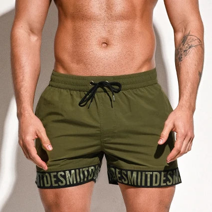 Desmiit Beach Board Shorts Men's Swimming Shorts Men Swimwear Swim Trunk Fast Dry Surfing Boardshorts Sport Short Bath Suit