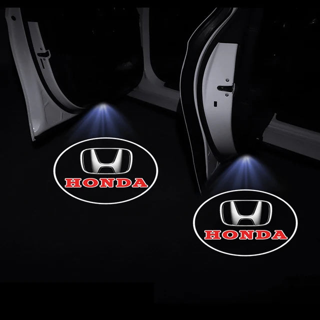 Car Logo Wireless Courtesy Car Door Projector LED Shadow Lights Lamp Car Accessories For Honda Civic XR-V HR-V Accord Odyssey