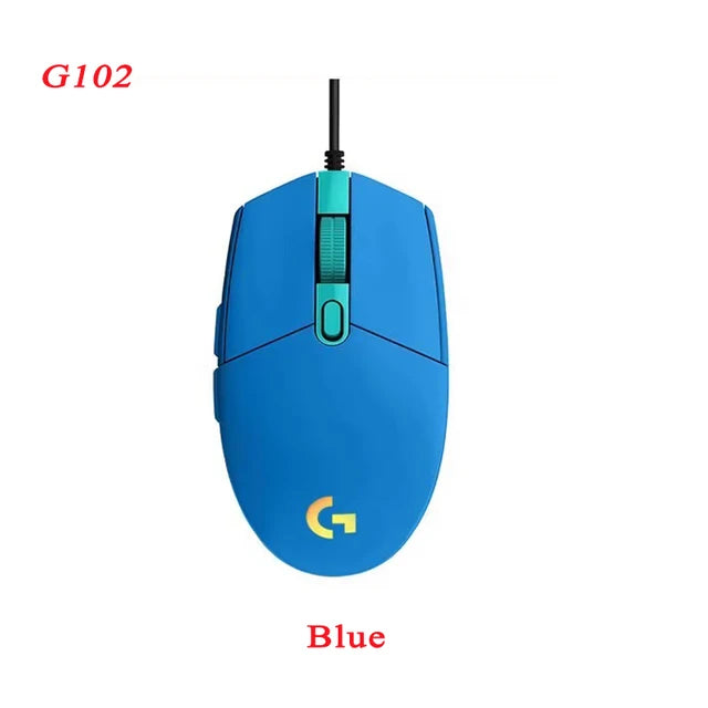 LOGITECH G102 Wired Mouse Second Generation Desktop Computer E-sports Gamer Peripherals Free Shipping Red Dragon Special Mouse