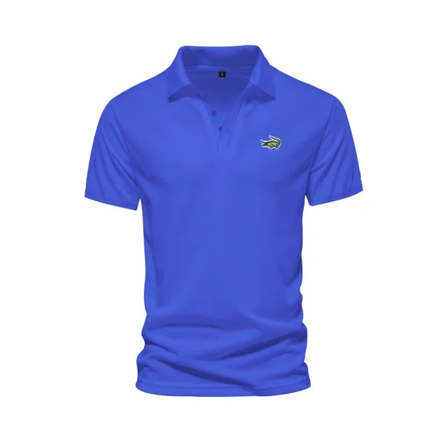 CARTELO 2023 Men's Summer Short Sleeve Polo Shirt, Collared T-Shirt Versatile and Loose.