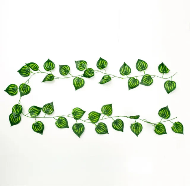 1/2Piece Artificial Vine Home Decor Artificial Ivy Leaf Garland Plants Vine Fake Foliage Flowers Creeper Green Ivy Wreath