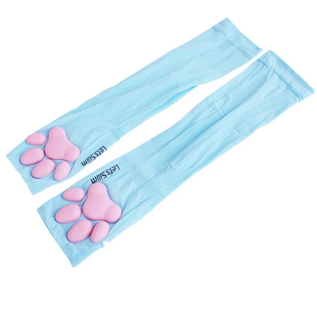 3d silicone cat paw gloves socks socks cute kitten fingerless gloves pawpads gloves female girls christmas halloween cosplay