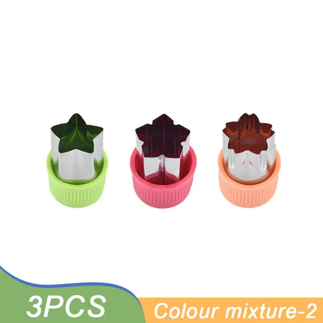 3/6/9/12Pcs Vegetables Cutter Flower Animal Cartoon Shape Mold Fruit Cake Cookie Cutting Mold Kitchenware Kids Food Baking Tools