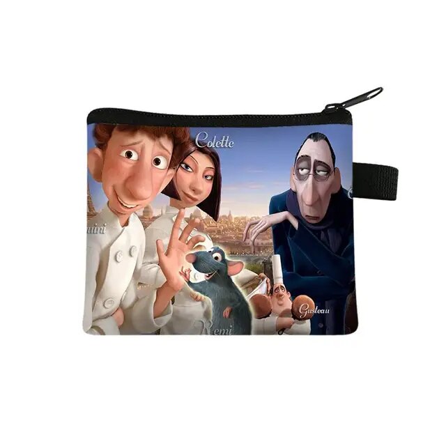 Disney Cartoon Ratatouille Children Money Coin Purse Boys Girls Short Wallet Card Bag Mini Pocket Storage Bags Kids Gift