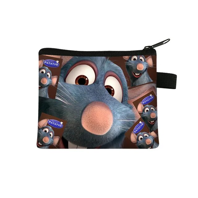 Disney Cartoon Ratatouille Children Money Coin Purse Boys Girls Short Wallet Card Bag Mini Pocket Storage Bags Kids Gift