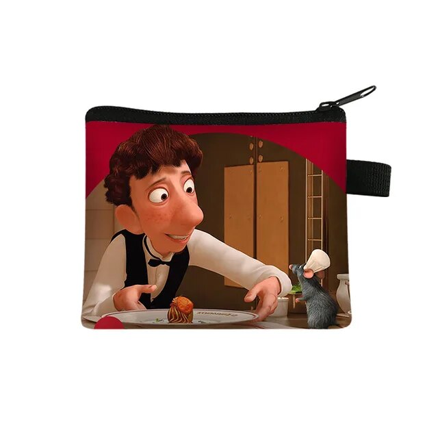 Disney Cartoon Ratatouille Children Money Coin Purse Boys Girls Short Wallet Card Bag Mini Pocket Storage Bags Kids Gift